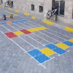 Okul Tören Alanı Çizgi Boyama Okul Toren Alani boyama uygulamalari